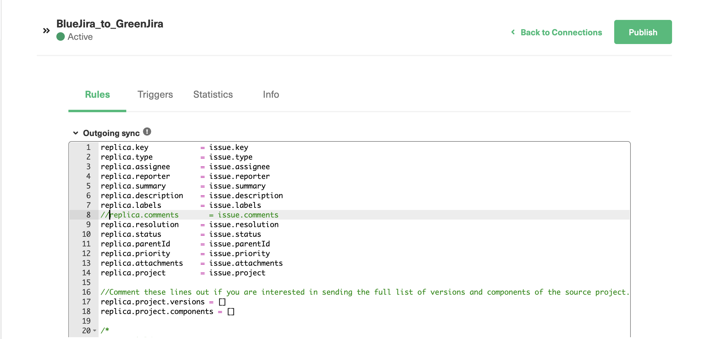 jira to jira sync rules