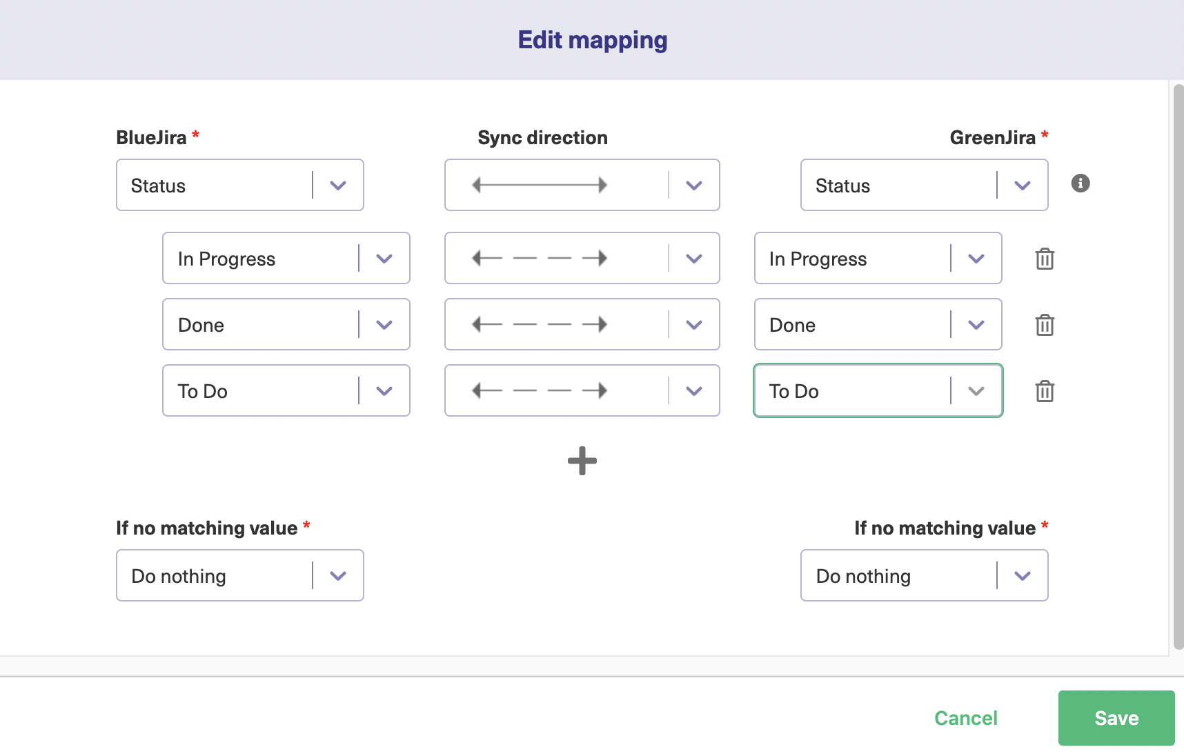 edit jira sync mapping