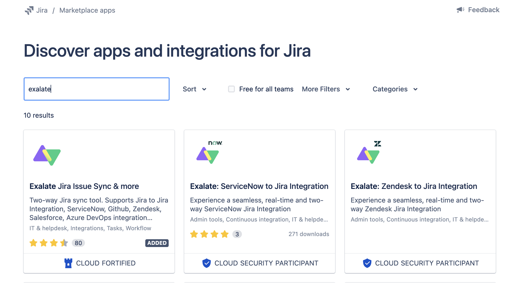 Exalate for Jira integrations