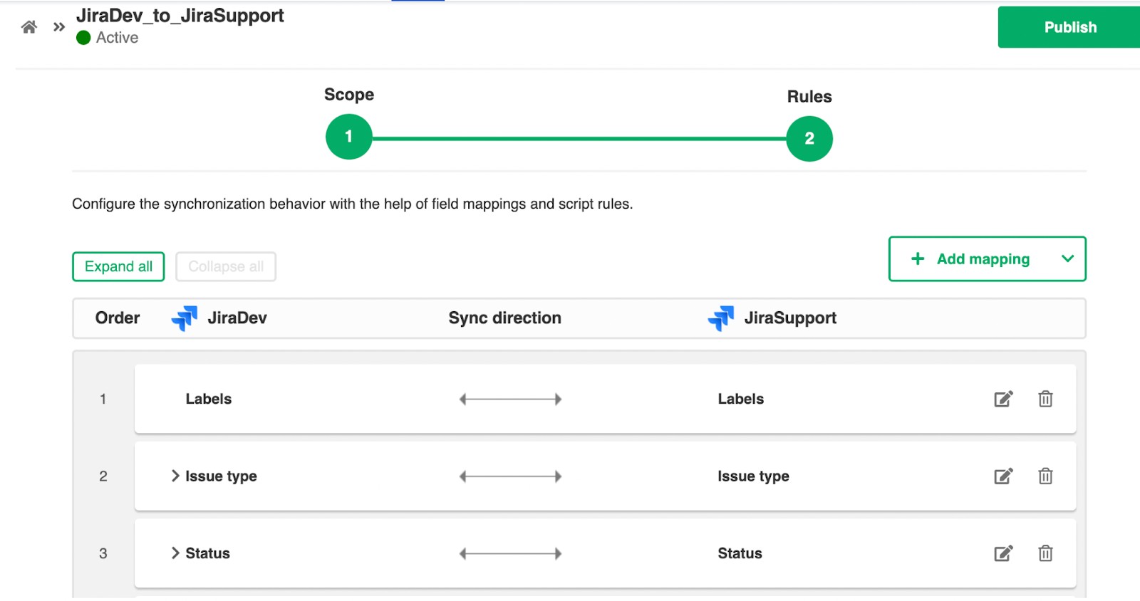 jira issue mapping 