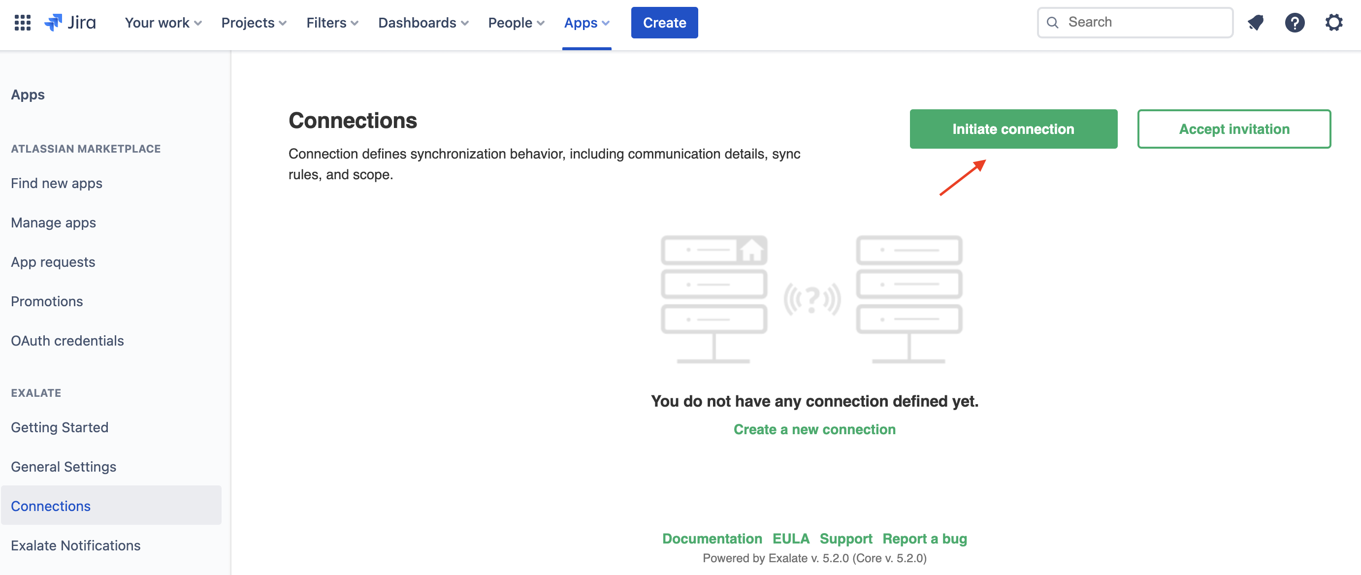 Initiate connection from Jira side