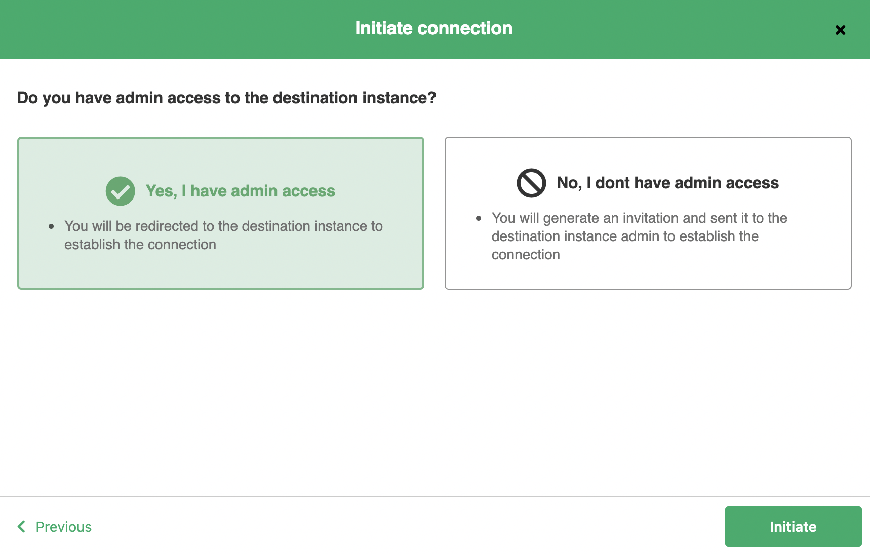 Verify admin access for Github ServiceNow integration