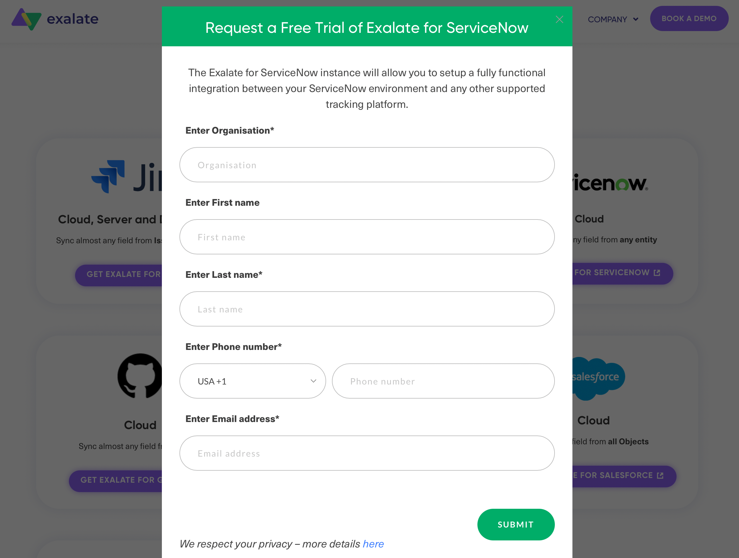 free trial for a servicenow integration with jira 