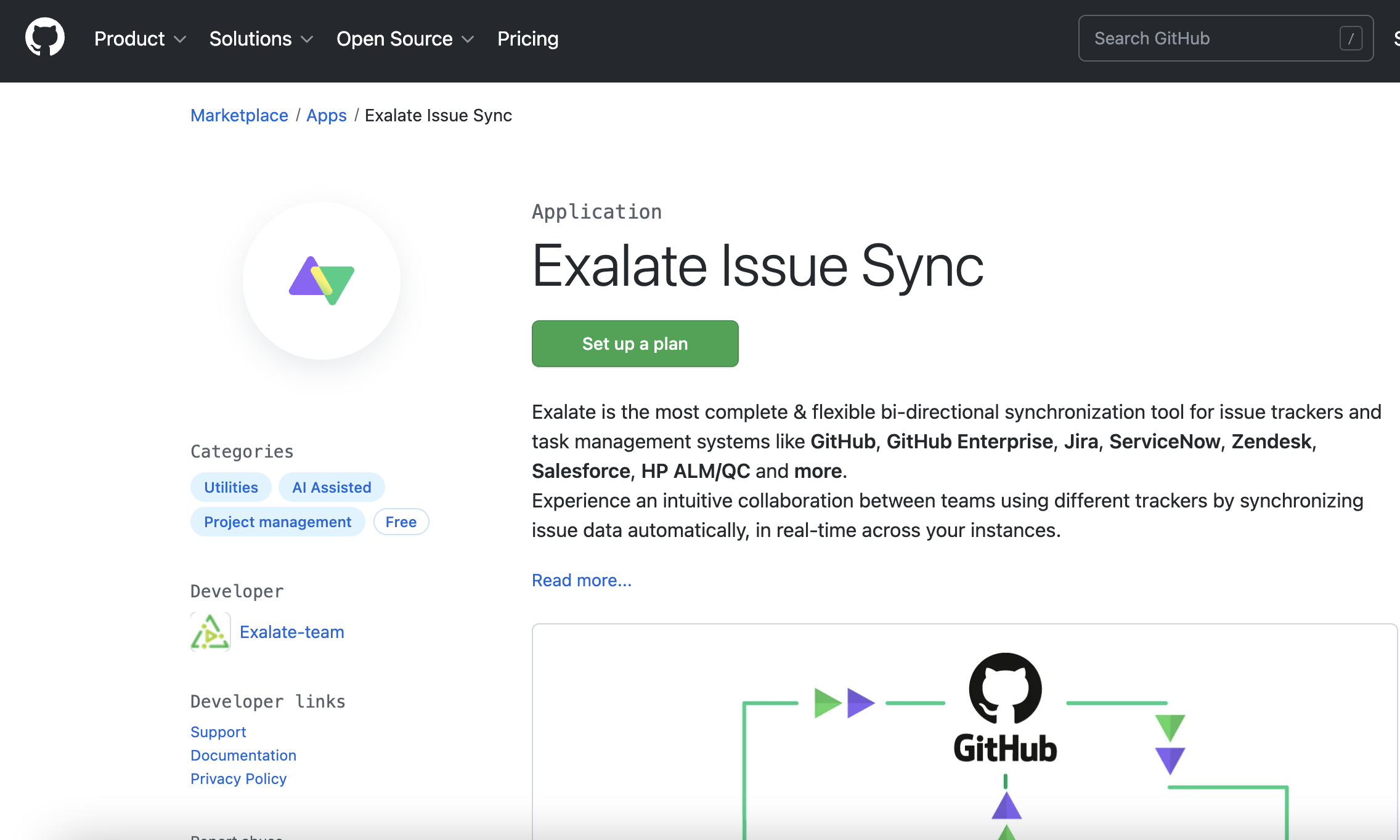 Exalate issue sync for GitHub Enterprise 